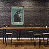 Black Cat Drinking Red Wine - Wooden Signs - 20*30cm