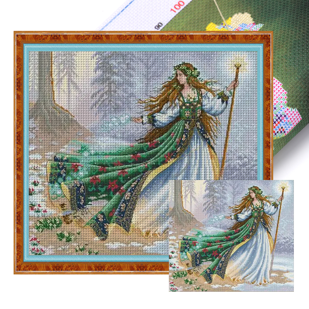 Forest Guardian Full 14CT Pre-stamped Canvas(49*43cm) Cross Stitch(backstitch)