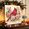 Christmas DIY Special Shape Diamond Painting Pearl Art With Inner Frame Kit 25x25cm(Red Sparrow)