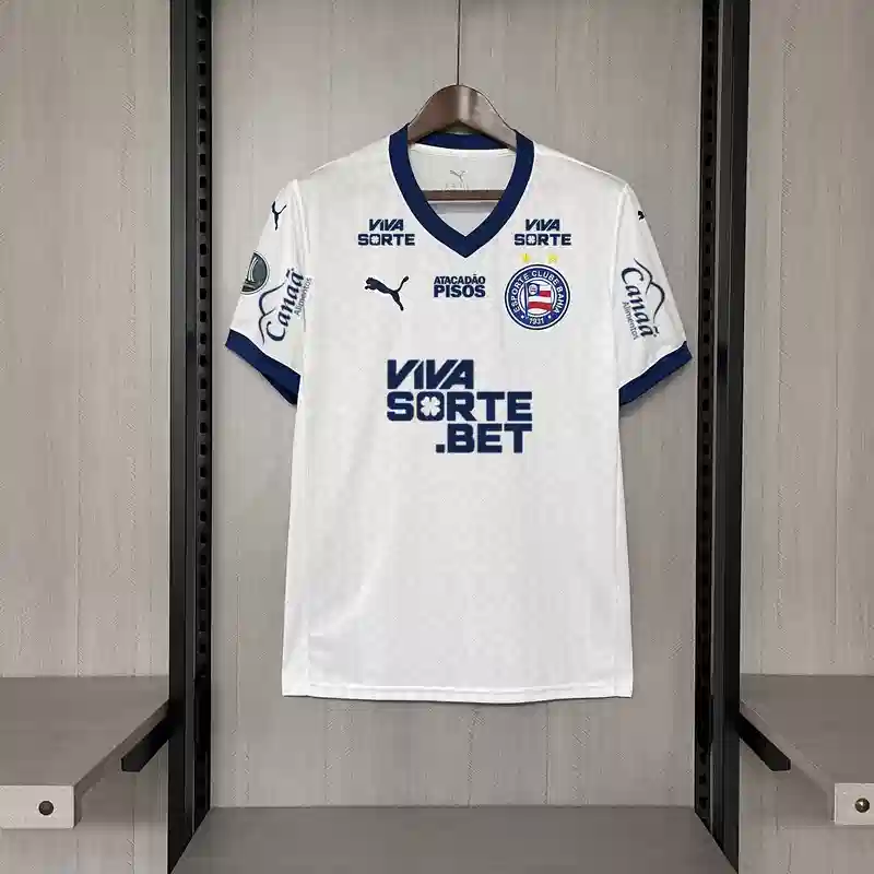 25/26 Bahia Soccer Jersey Home + All Sponsors