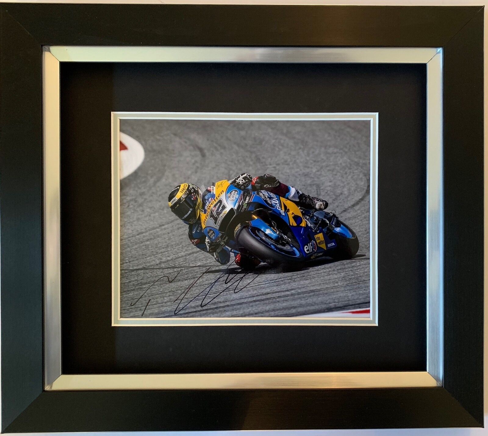 THOMAS LUTHI HAND SIGNED FRAMED Photo Poster painting DISPLAY MARC VDS HONDA MOTOGP.