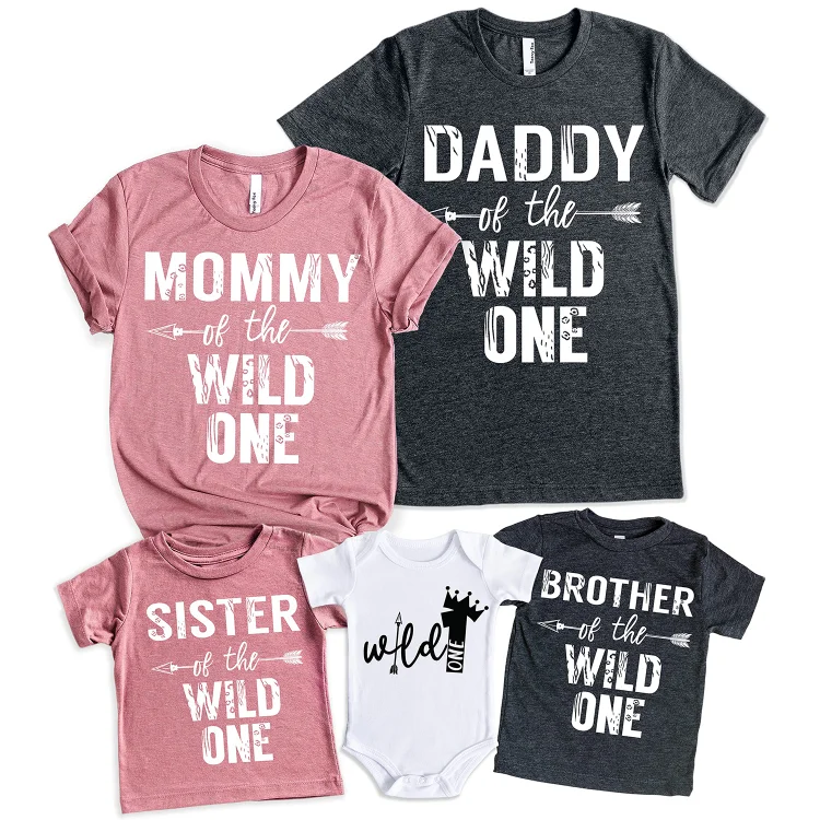 BlanketCute-Personalized family Cotton Letter Casual T-shirt | 37