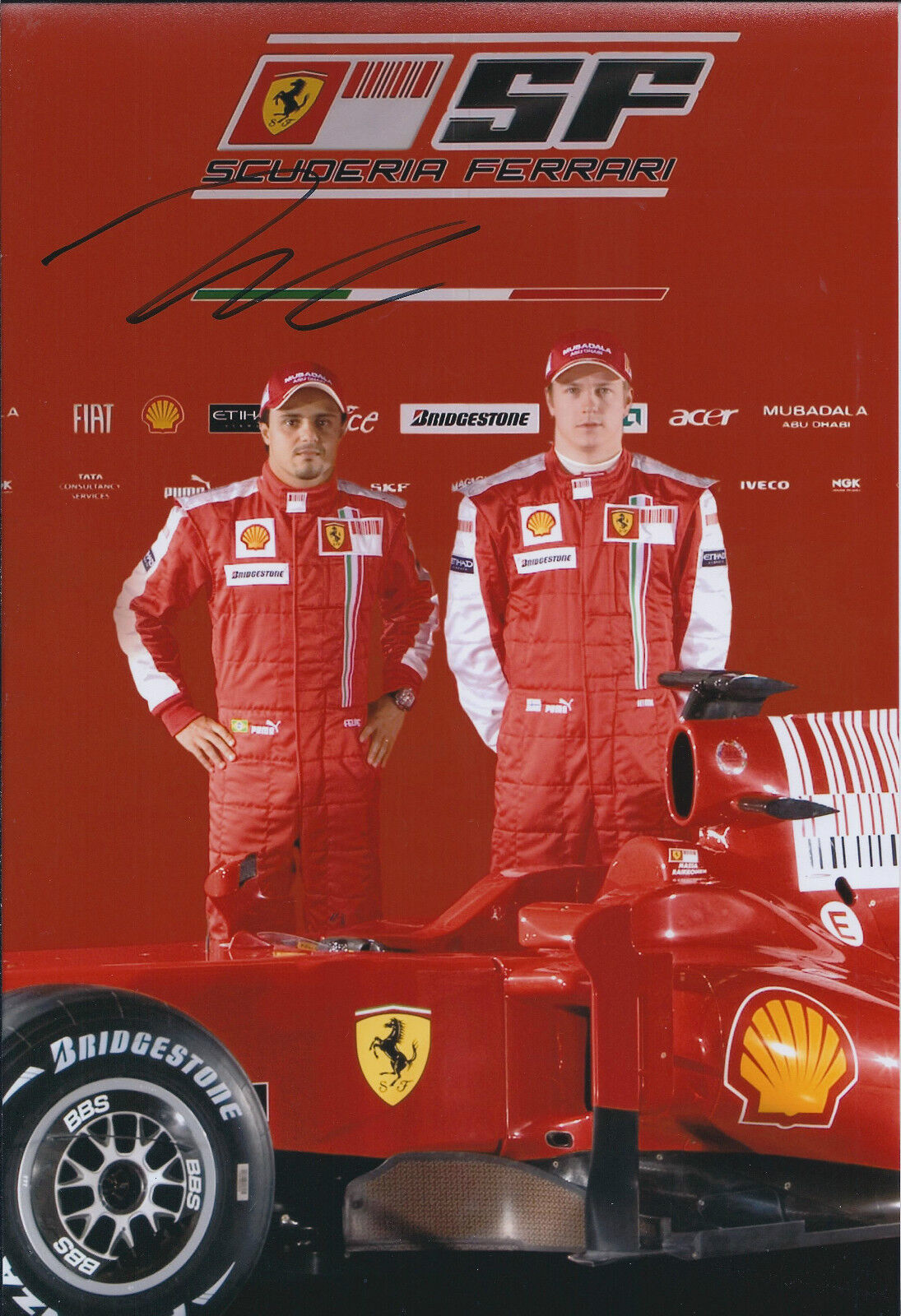 Felipe MASSA Signed Autograph 12x8 Photo Poster painting FERRARI F1 Autograph AFTAL COA Shell