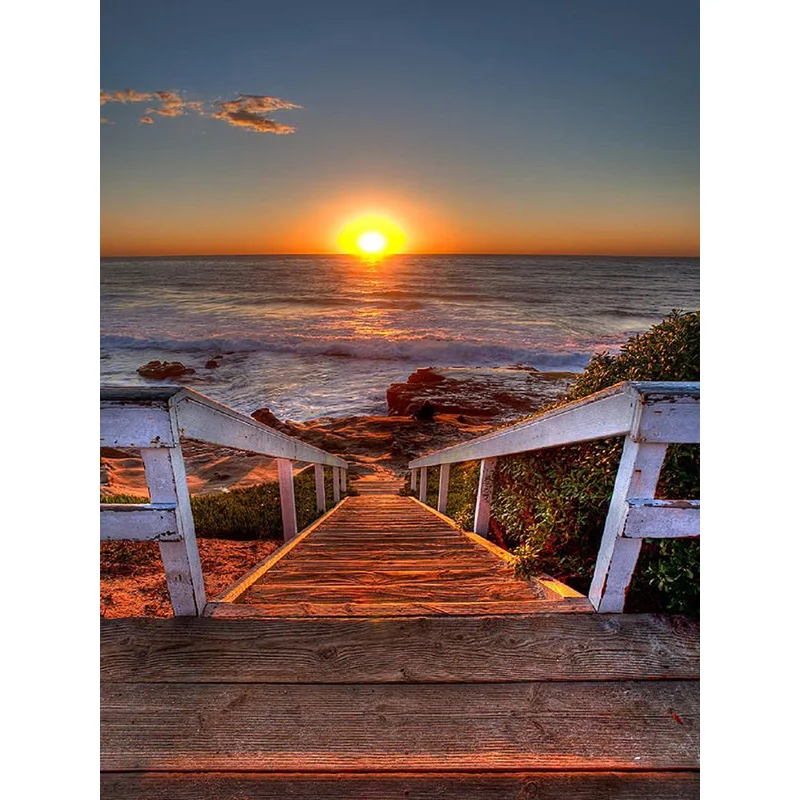 Diamond Painting - Full Round/Square Drill - Seaside Sunset(30*40 - 50*60cm)