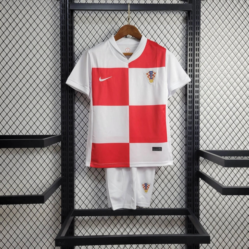 Croatia 2024 Home Stadium Kids Kit