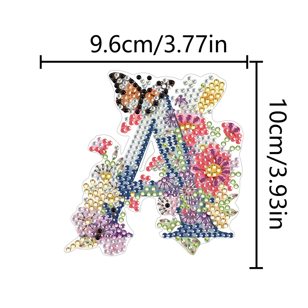 DIY Diamond Art Key Rings Special Shaped Keychain Supplies Lettter Gift for Kids