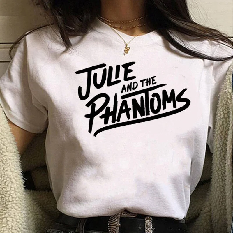 Julie and The Phantoms Women Kawaii T Shirt SummerCartoon Graphic Tops Tees Female  Hip Hop Unisex Fashion Clothes