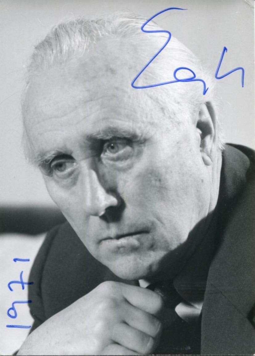 COMPOSER Werner Egk (+1983) autograph, signed vintage Photo Poster painting