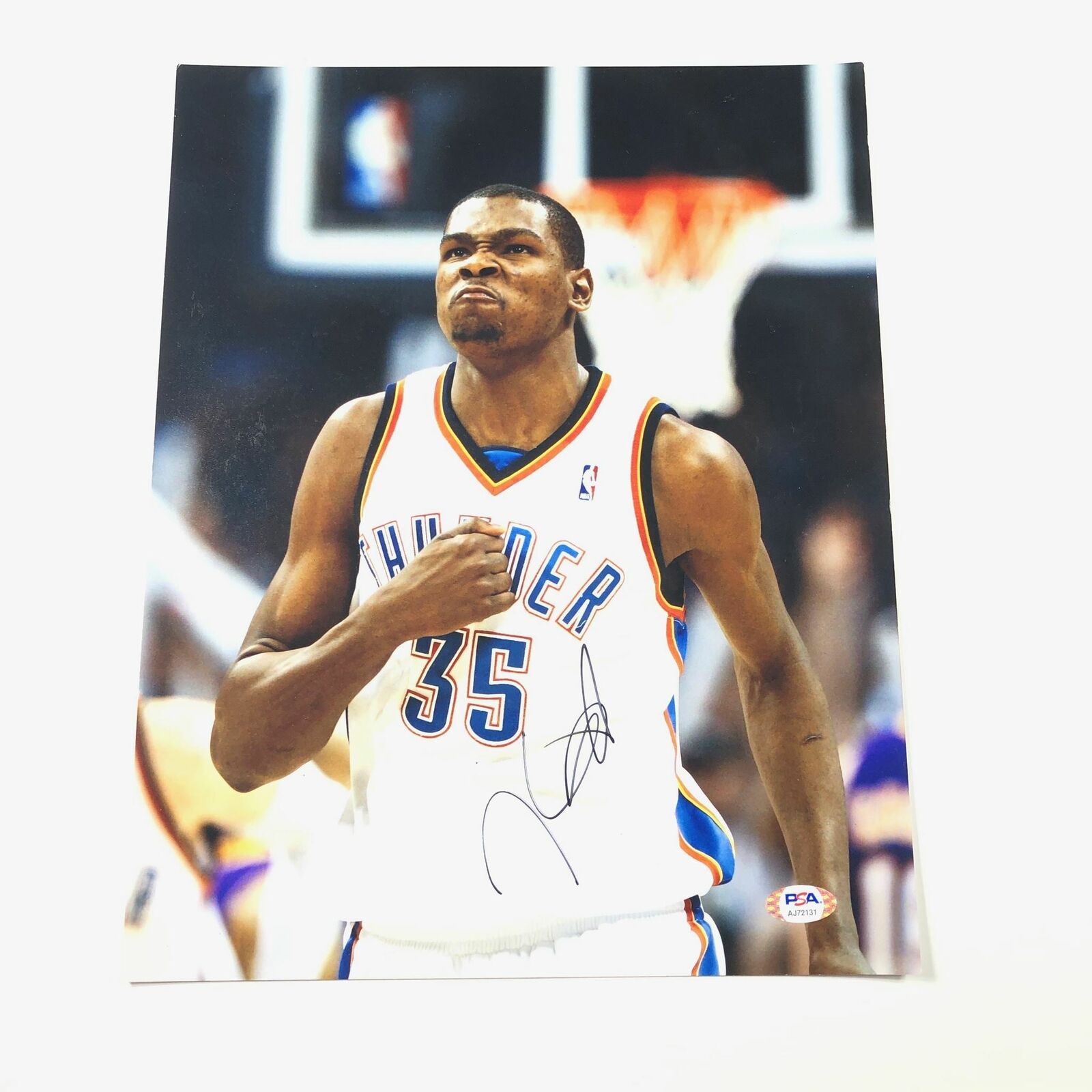 Kevin Durant signed 11x14 Photo Poster painting PSA/DNA Oklahoma City Thunder Autographed Nets