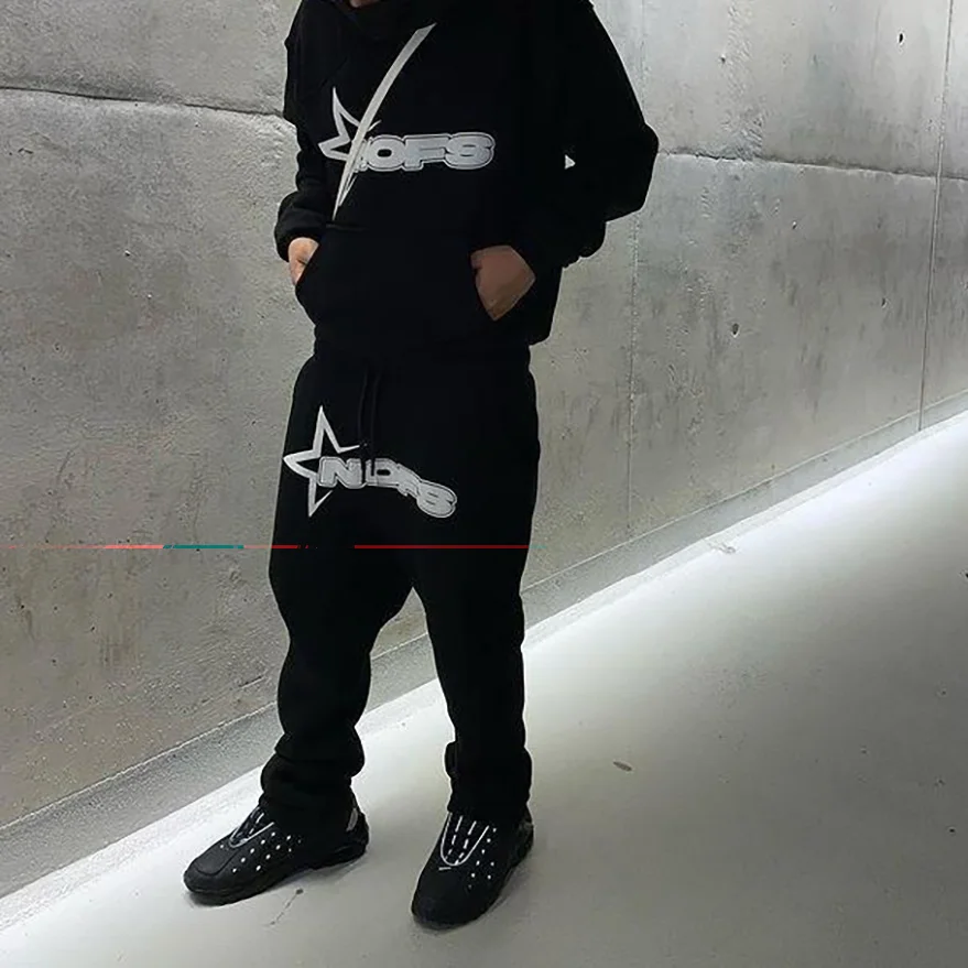 Retro Aesthetic Hipster Letter Print Loose Sweatshirt Y2K Hip Hop Streetwear