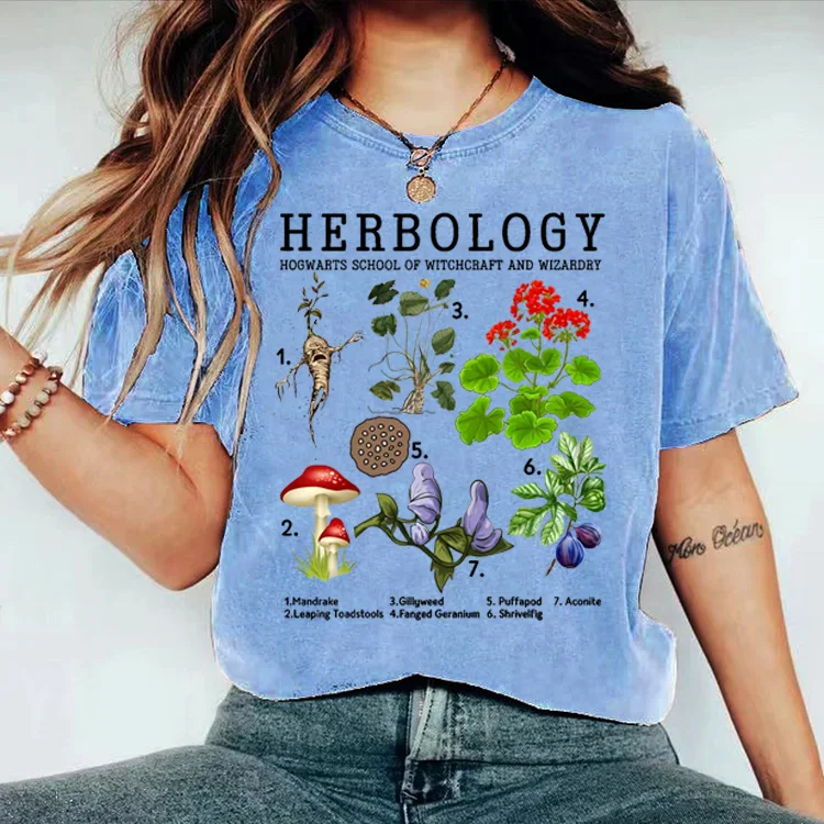 Eagerlys Herbology Plants Gift For Plant Lover Botanical T-Shirt Eagerlys