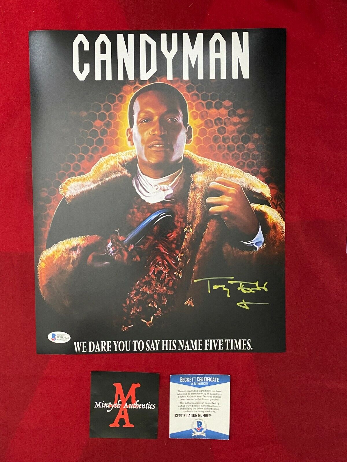 TONY TODD AUTOGRAPHED SIGNED 11x14 Photo Poster painting! CANDYMAN! BECKETT COA! HORROR!