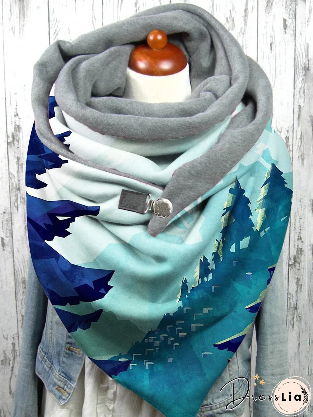 Vintage Landscape Printed Casual Scarf