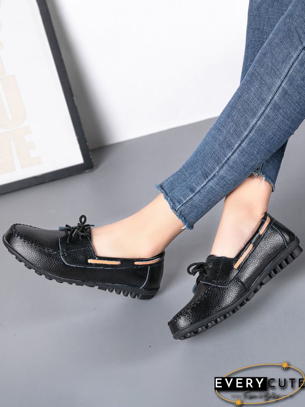 Retro Casual Simple Lace-up Flat Shoes