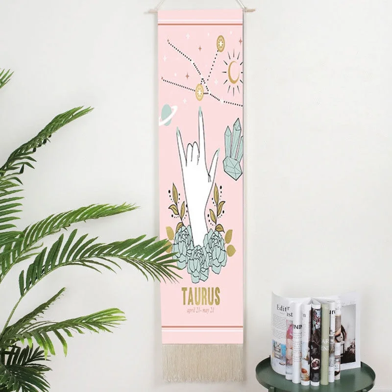 Seven Chakra Decorative Wall Hanging Tapestry Bohemia Tarot Phase Tassel Tapestry Boho Art Tapestries For Bedroom Office Decor