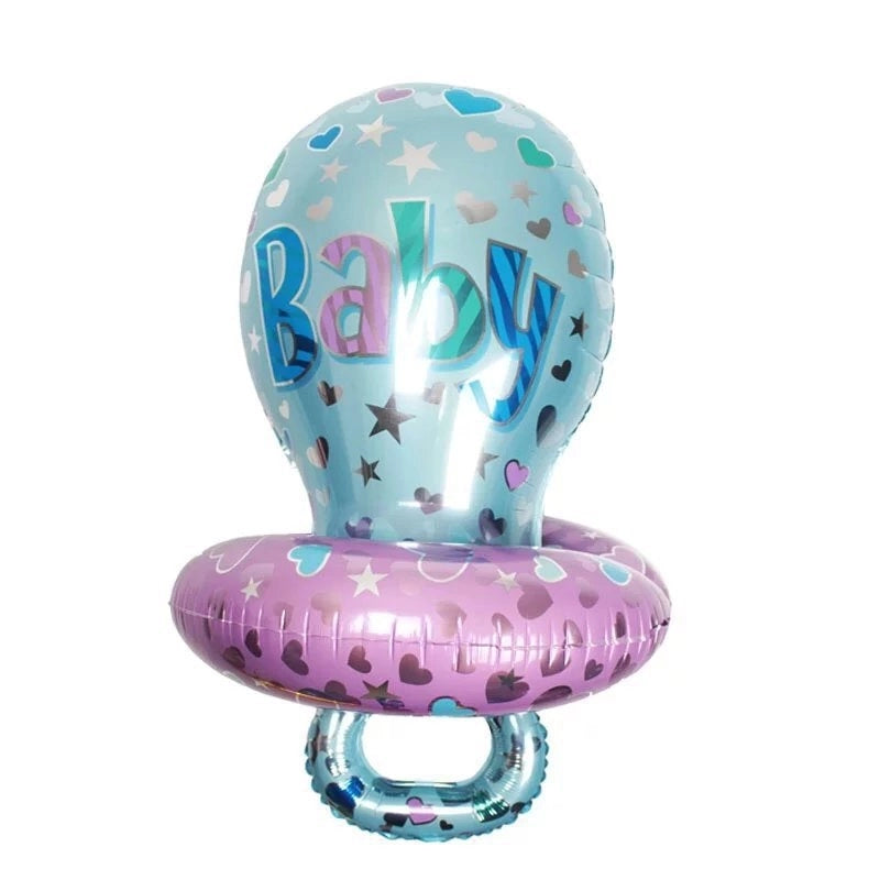 5 Pieces Cartoon Baby Baby Baptism Aluminum Film Balloon Baby Shower Baby Bottle Foot Stroller Balloon