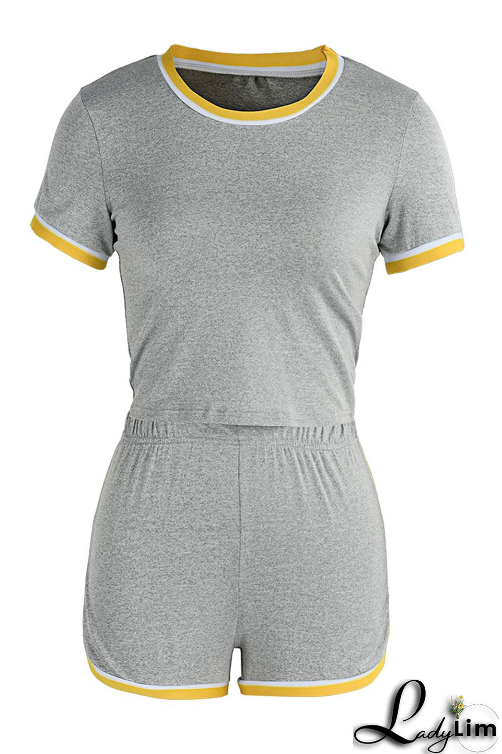 Black Fashion Casual Solid Split Joint O Neck Short Sleeve Two Pieces