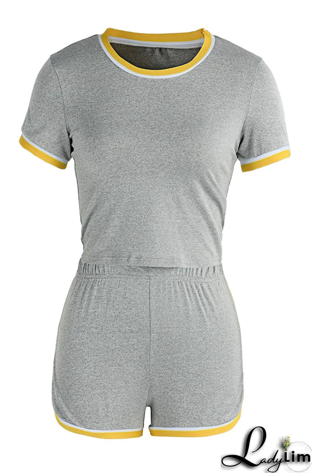 Black Fashion Casual Solid Split Joint O Neck Short Sleeve Two Pieces