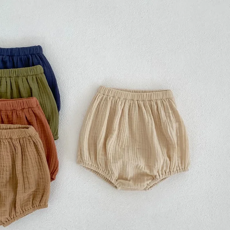 Baby Solid Color Casual Bloomers