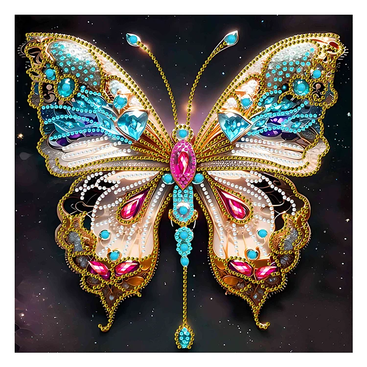 Partial Special-shaped Diamond Painting - Fantasy Butterfly Dragonfly 30*30CM