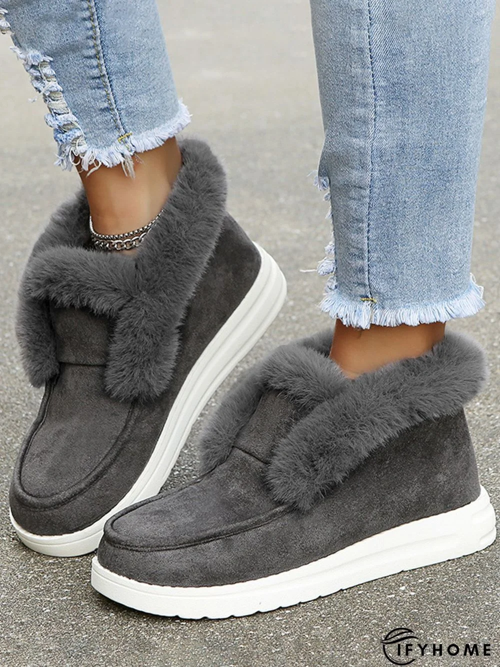 Split Joint Furry Boots | IFYHOME