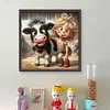 Sunshine Girl Cow-11CT Stamped Cross Stitch 40*40cm