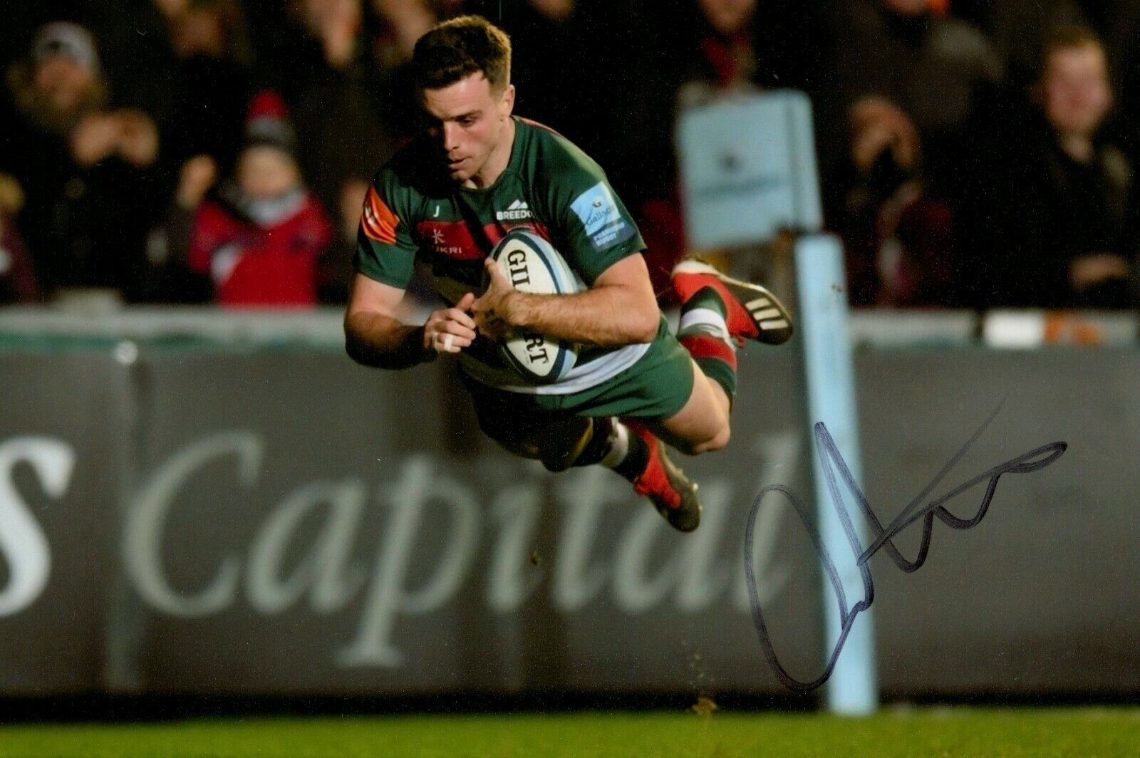 George Ford Signed 6x4 Photo Poster painting Leicester Tigers England Genuine Autograph + COA