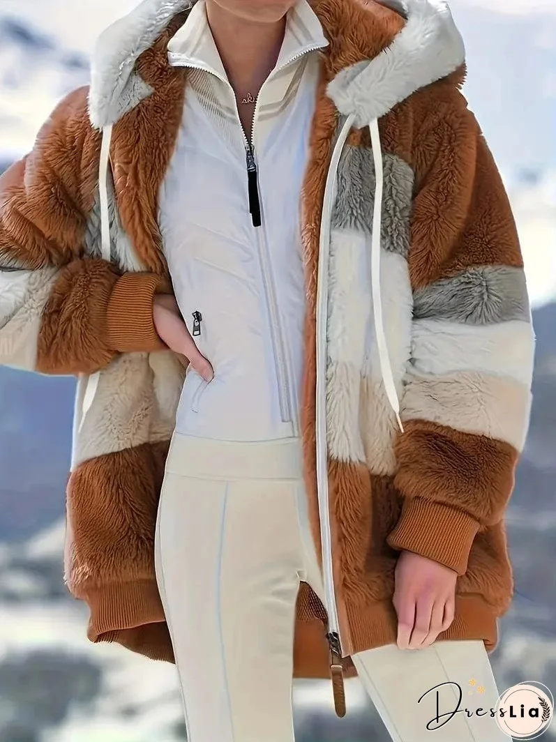 Cozy Tie-Dye Fleece Jacket for Women