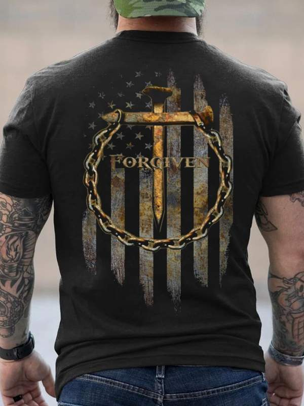 Jesus Forgiven Flag T-Shirt