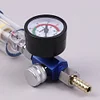 Air Pressure Regulator Gauge & Mini Inline Air Filter Separator JP/EU/US Adapter