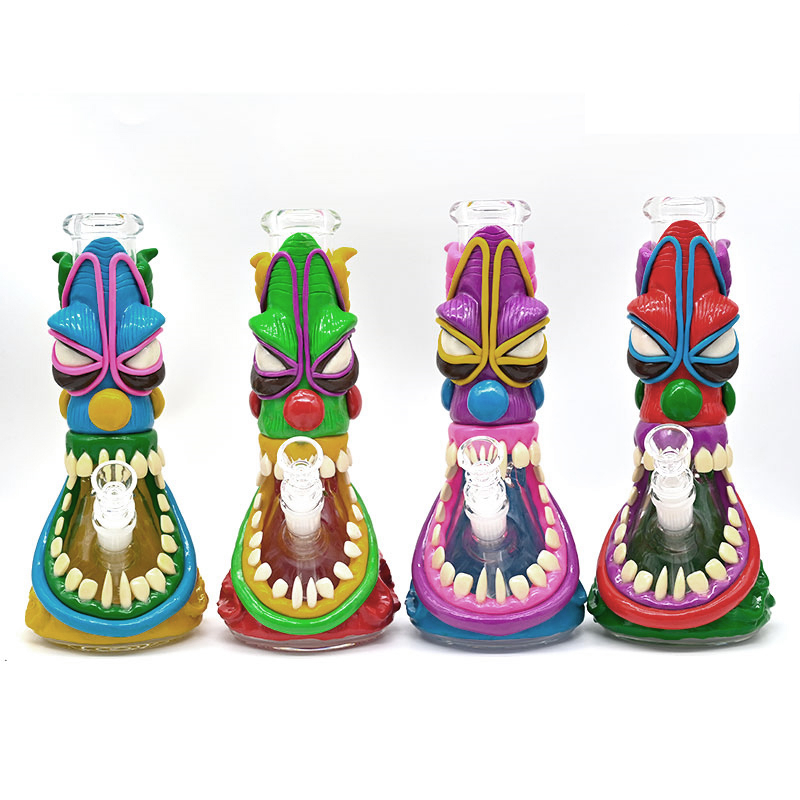 HippiesGlass 1pc,25.5cm/10in,Glass Bottle With Indian demon orosilicate ...