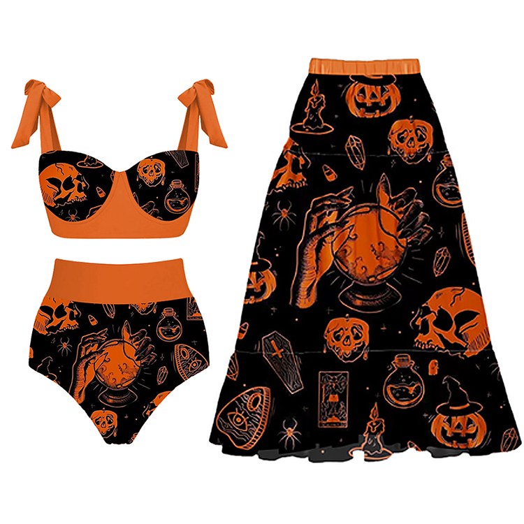 Flaxmaker Halloween Special Limited Edition Bikini Swimsuit and Skirt (Shipped on Oct 4th)