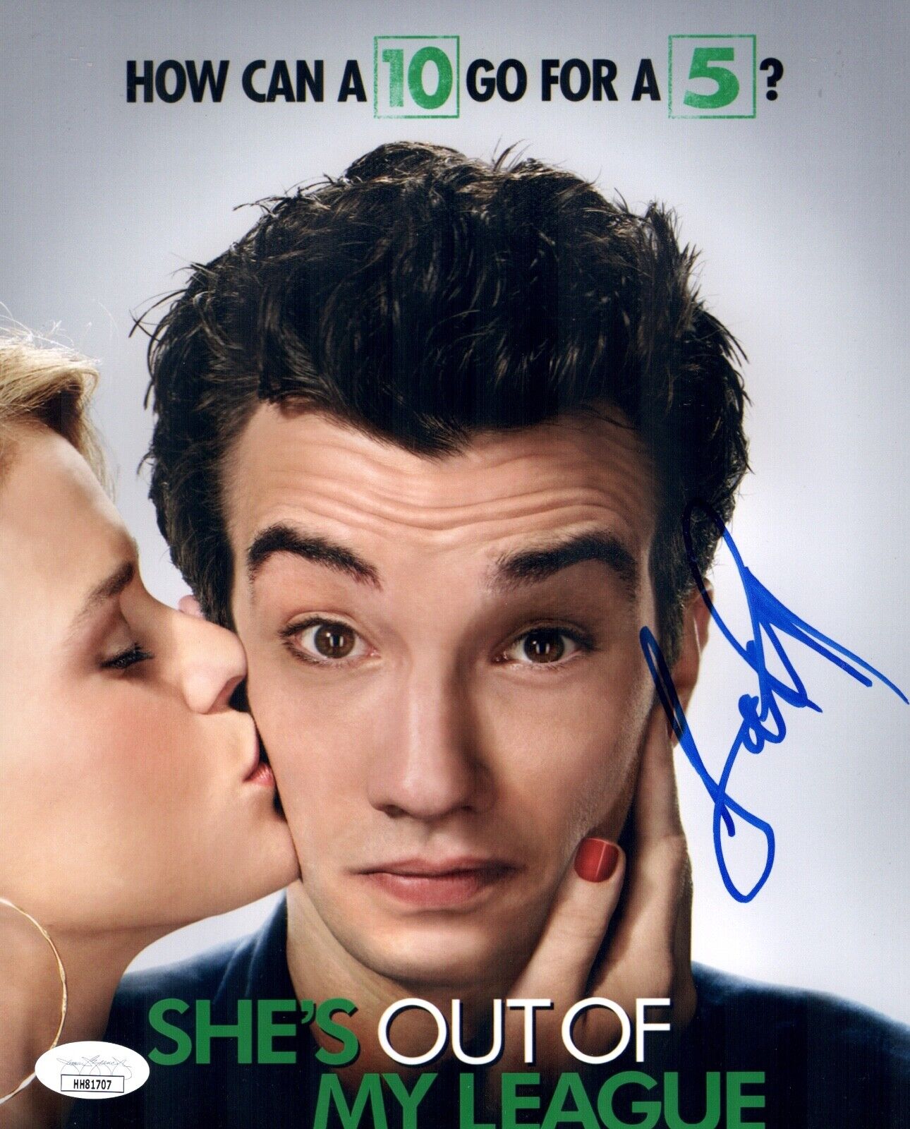 JAY BARUCHEL Signed SHE'S OUT OF MY LEAGUE 8x10 Photo Poster painting Autograph JSA COA Cert