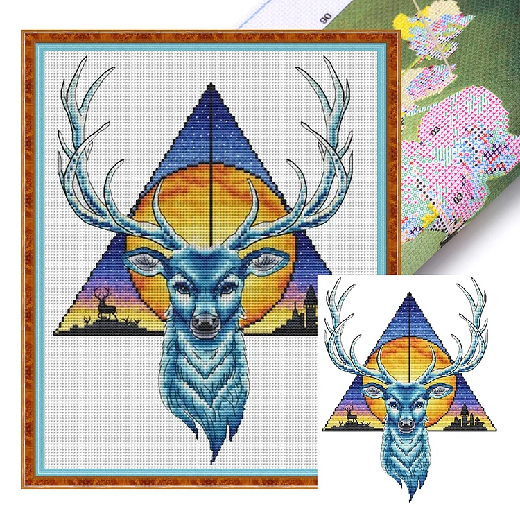 Magic Deer (20*25cm) 18CT Stamped Cross Stitch gbfke