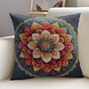 Mandala-11CT Stamped Cross Stitch Pillowcase 45*45cm