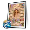 Floral Arch Curly Hair Lady Special Shaped 5D DIY Partial Drill Diamond Painting Kits for Adults Beginners Home Decor Diamond Dots Paintings Diamond Art Kit 11.81x15.75inch