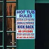Hot Tub Rules - Vintage Metal Signs - 30*40cm - Warning