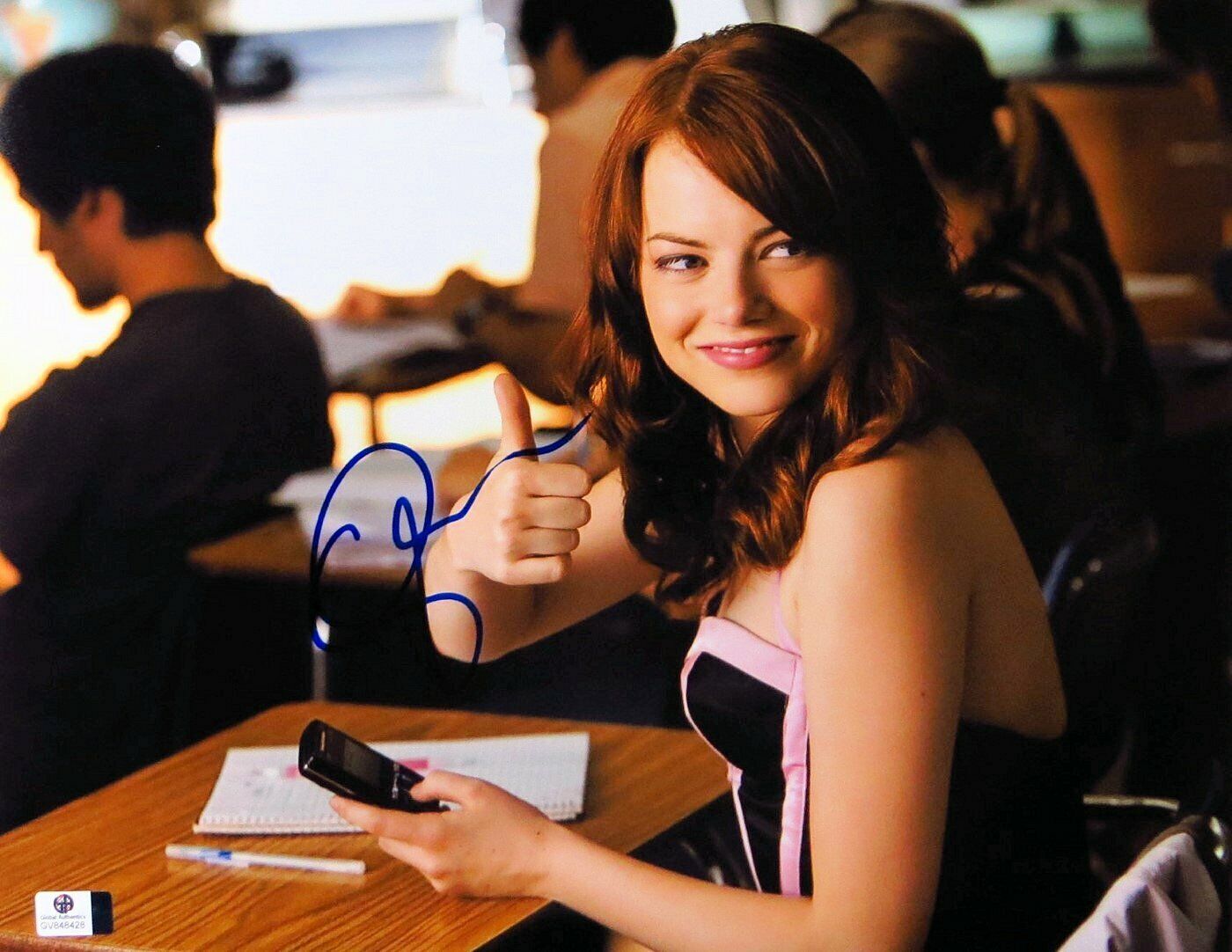 Emma Stone Signed Autographed 11X14 Photo Poster painting East A Sexy Thumbs Up GV848428