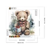 >SALE<5D DIY Partial Special Shaped Drill Diamond Painting Gift Bear Kit Decor 30x30cm