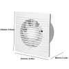 4/6/8Inch Exhaust Fan Durable Wall Mounted Vent Fans for Bathroom Kitchen Toilet