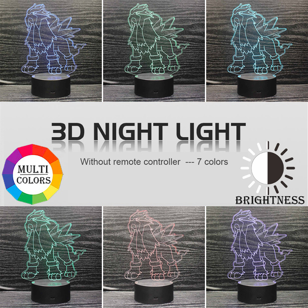 

3D LED Night Light Cartoon Model Touch Sensor Colorful Table Bedside Lamp, 501 Original