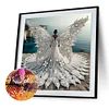 Ailes d&rsquo;ange fille-peinture sp&eacute;ciale partielle diamant-30 * 30cm