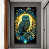 >SALE<Full Embroidery Cotton Thread11CT Print Moonlight Owl Cross Stitch Kit 50x80cm