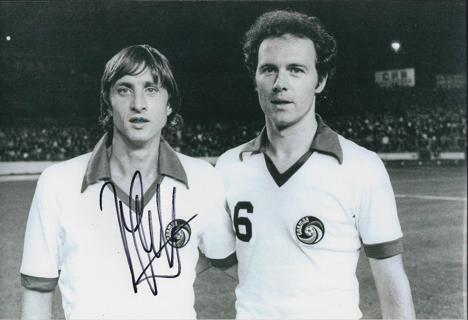 Johan CRUYFF Signed Autograph 12x8 Photo Poster painting AFTAL COA New York COSMOS Genuine