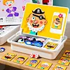 👧👦Puzzles magn&eacute;tiques Jeu de voyage pour habiller les visages Jouet &eacute;ducatif double face pour enfants d'&acirc;ge pr&eacute;scolaire🧠