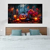 (70*40cm)Halloween Pumpkin Lantern - Full Round Drill Diamond Painting