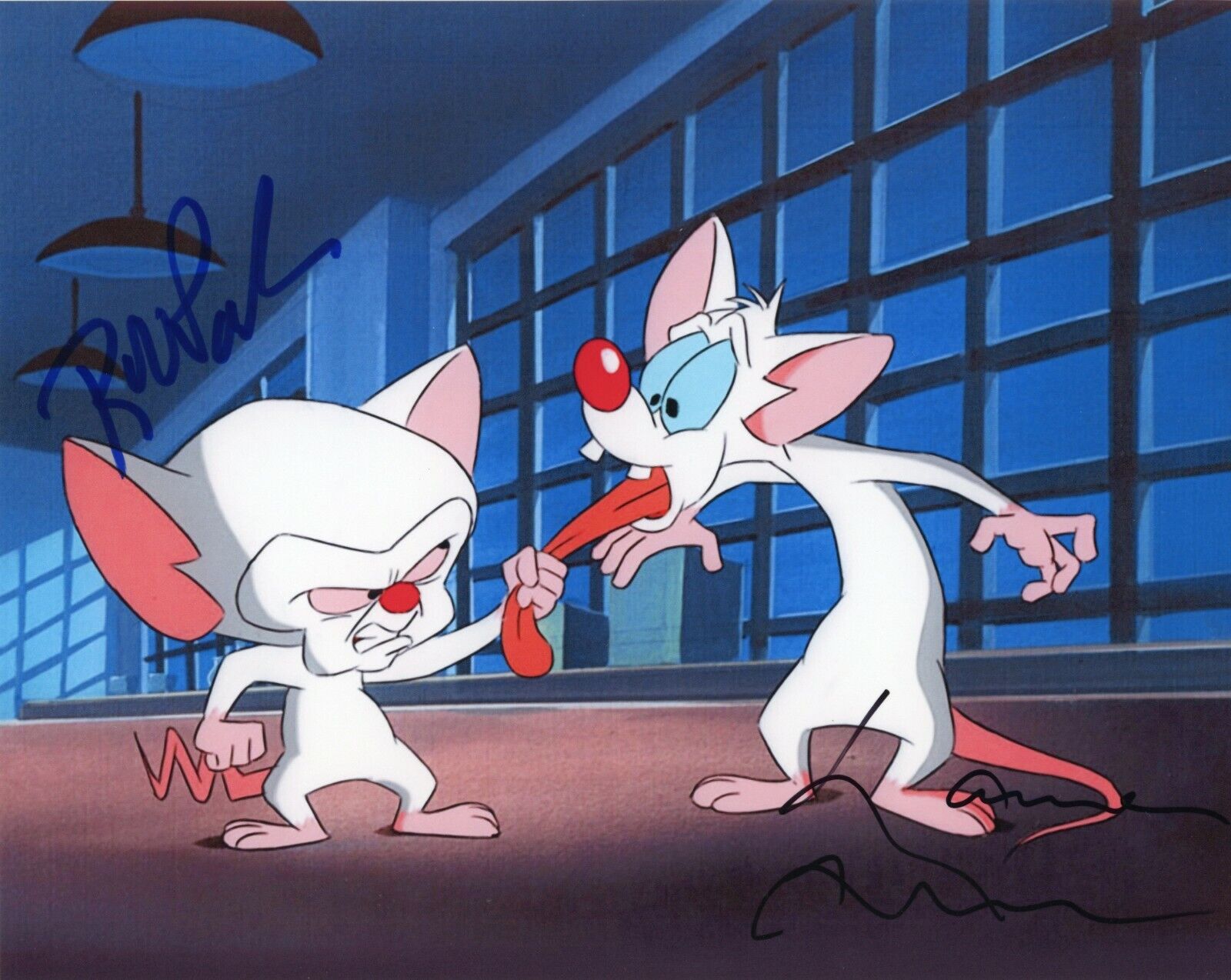 ROB PAULSEN & MAURICE LaMARCHE Auth.Hand-Signed PINKY & THE BRAIN