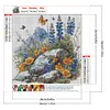 Peinture fleur-Diamant rond complet-30*30cm