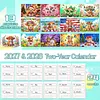 2027-2028 Two-Year Diamond Painting Calendar Kit, 13 Exquisite Multicolor Butterfly And Floral Illustrations, Large Size Desk Calendar, Mosaic Art Coil-Bound Desktop Planner