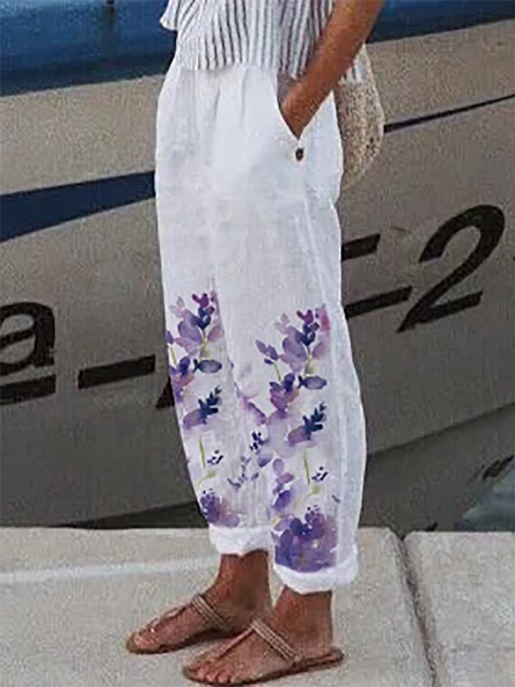 2022 Spring Summer Women Casual Bottoms Female Loose Streetwear Long Pocket Pants Fashion Print Slim Mid Waist Pencil Pants New